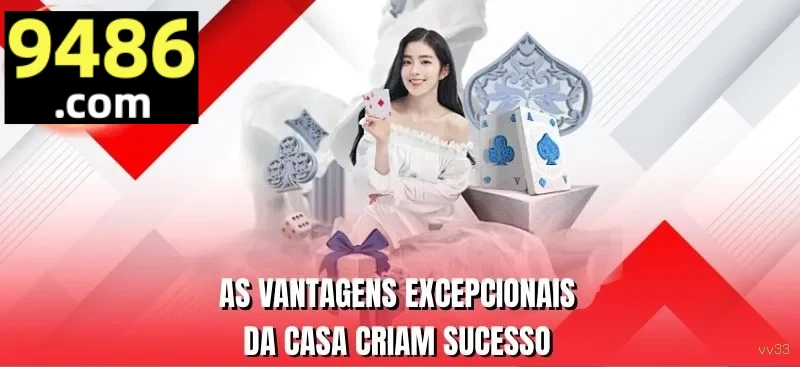Imagem promocional da vv33 mostrando a plataforma e suas vantagens